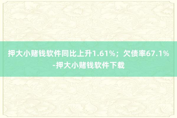 押大小赌钱软件同比上升1.61%；欠债率67.1%-押大小赌钱软件下载