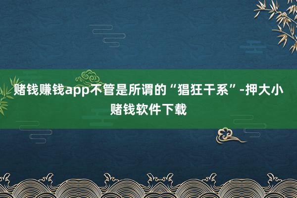 赌钱赚钱app不管是所谓的“猖狂干系”-押大小赌钱软件下载