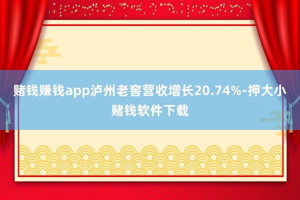 赌钱赚钱app泸州老窖营收增长20.74%-押大小赌钱软件下载