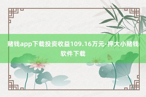 赌钱app下载投资收益109.16万元-押大小赌钱软件下载