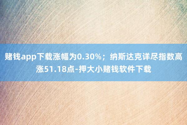 赌钱app下载涨幅为0.30%；纳斯达克详尽指数高涨51.18点-押大小赌钱软件下载