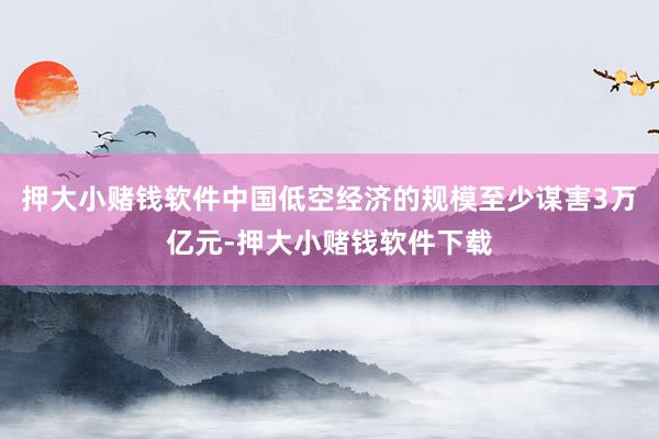 押大小赌钱软件中国低空经济的规模至少谋害3万亿元-押大小赌钱软件下载